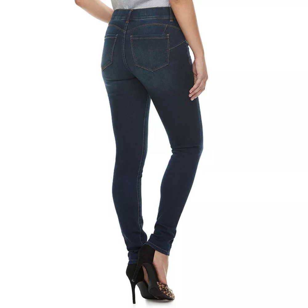 Juicy Couture Pull on Jegging in Dark Wash with Button & Zip Closure